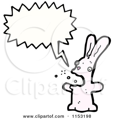 Cartoon of a Talking Rabbit - Royalty Free Vector Illustration by lineartestpilot
