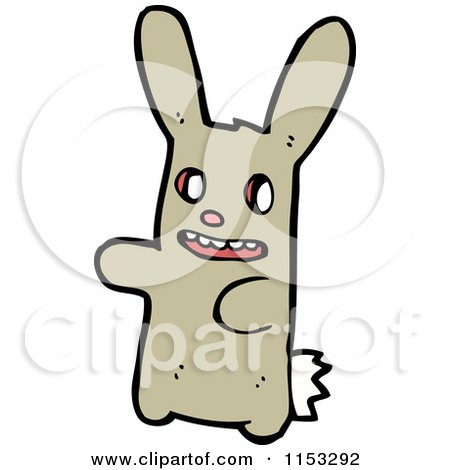 Cartoon of a Rabbit - Royalty Free Vector Illustration by lineartestpilot