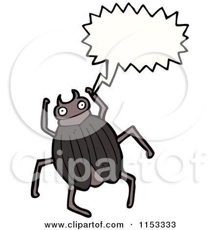 Cartoon of a Talking Beetle - Royalty Free Vector Illustration by lineartestpilot