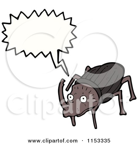 Cartoon of a Talking Stag Beetle - Royalty Free Vector Illustration by lineartestpilot
