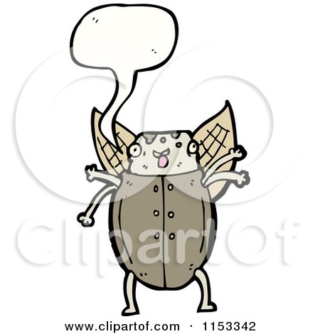 Cartoon of a Talking Beetle - Royalty Free Vector Illustration by lineartestpilot