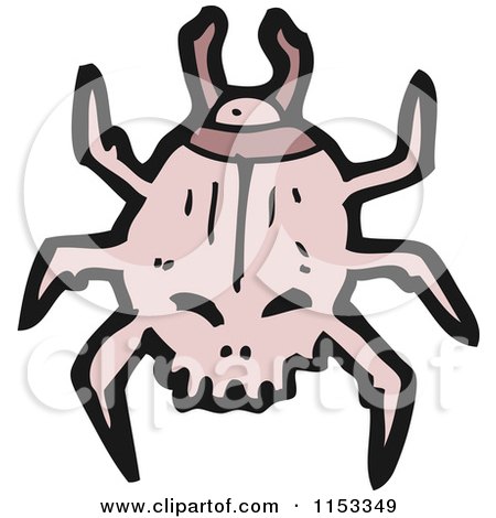 Cartoon of a Scarab Beetle - Royalty Free Vector Illustration by lineartestpilot