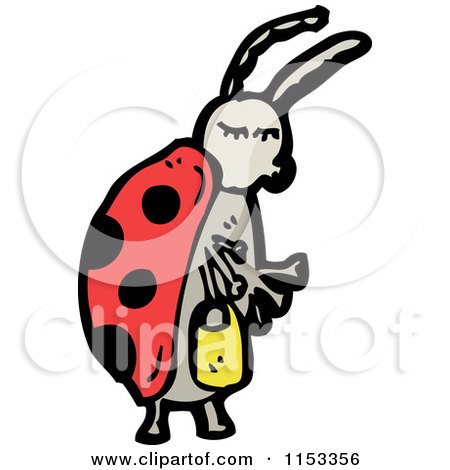 Cartoon of a Ladybug - Royalty Free Vector Illustration by lineartestpilot