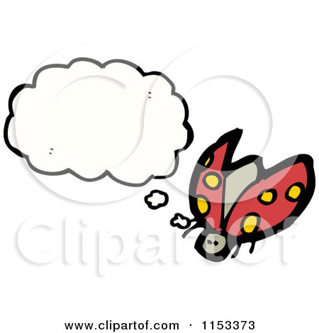 Cartoon of a Thinking Ladybug - Royalty Free Vector Illustration by lineartestpilot
