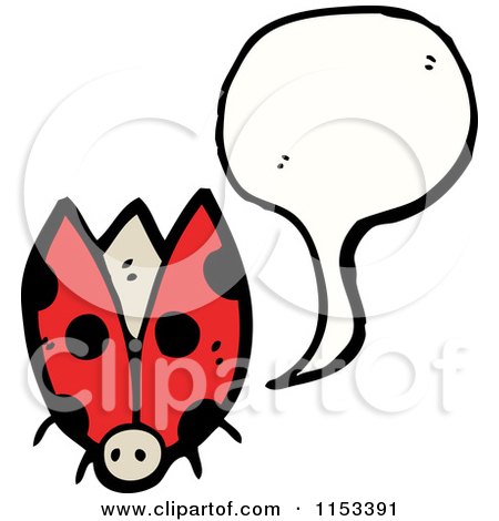 Cartoon of a Talking Ladybug - Royalty Free Vector Illustration by lineartestpilot