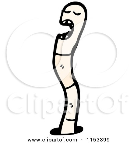 Cartoon of an Earthworm - Royalty Free Vector Illustration by lineartestpilot