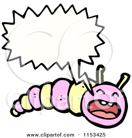 Cartoon of a Talking Caterpillar - Royalty Free Vector Illustration by lineartestpilot