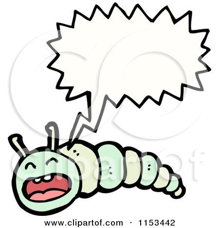Cartoon of a Talking Caterpillar - Royalty Free Vector Illustration by lineartestpilot