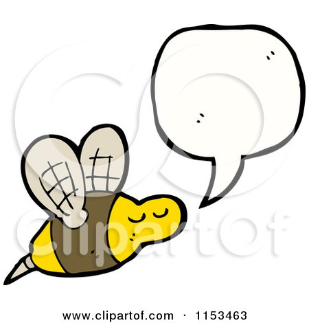 Cartoon of a Talking Bee - Royalty Free Vector Illustration by lineartestpilot