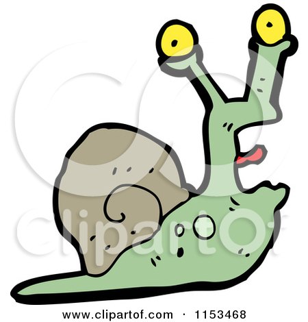 Cartoon of a Snail - Royalty Free Vector Illustration by lineartestpilot