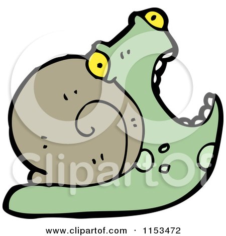Cartoon of a Snail - Royalty Free Vector Illustration by lineartestpilot