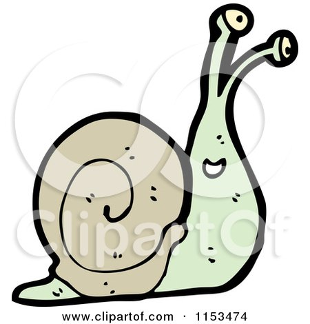Cartoon of a Snail - Royalty Free Vector Illustration by lineartestpilot