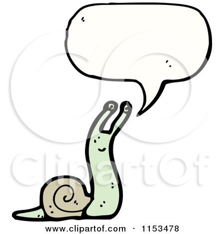 Cartoon of a Talking Snail - Royalty Free Vector Illustration by lineartestpilot