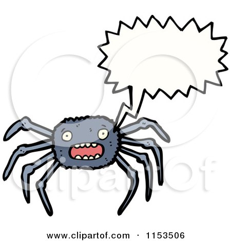 Cartoon of a Talking Spider - Royalty Free Vector Illustration by lineartestpilot