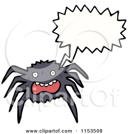 Cartoon of a Talking Spider - Royalty Free Vector Illustration by lineartestpilot