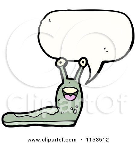 Cartoon of a Talking Slug - Royalty Free Vector Illustration by lineartestpilot