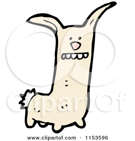 Cartoon of a Rabbit - Royalty Free Vector Illustration by lineartestpilot