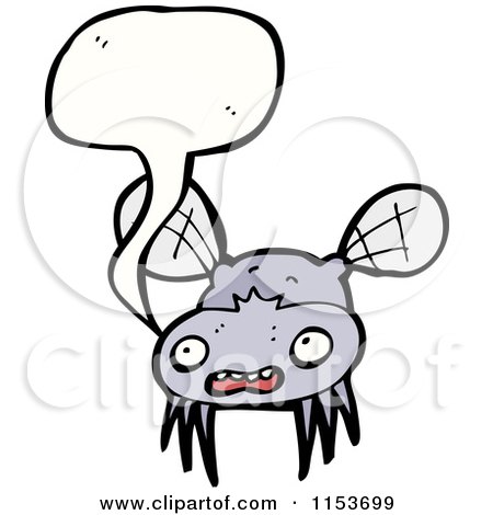 Cartoon of a Talking Fly - Royalty Free Vector Illustration by lineartestpilot