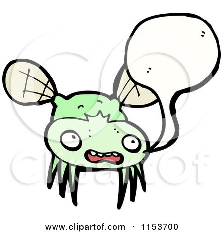 Cartoon of a Talking Fly - Royalty Free Vector Illustration by lineartestpilot