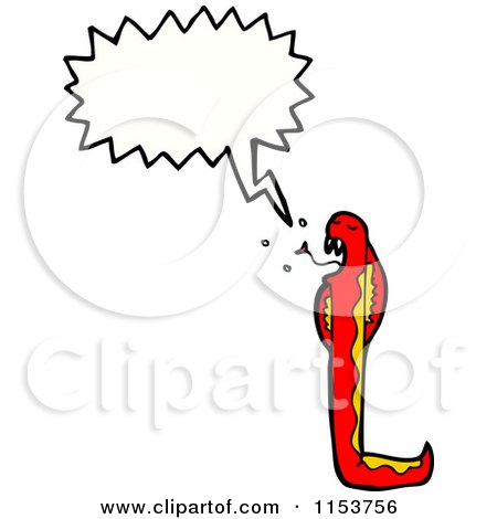 Cartoon of a Talking Cobra Snake - Royalty Free Vector Illustration by lineartestpilot