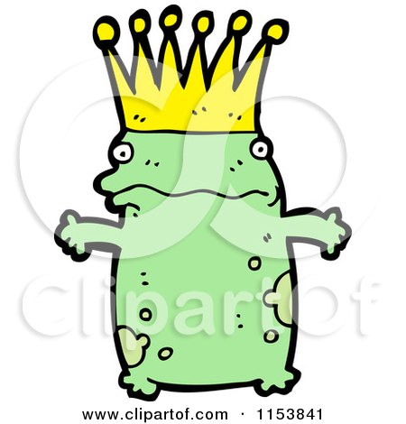 Cartoon of a Frog Prince - Royalty Free Vector Illustration by lineartestpilot