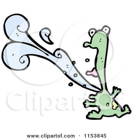 Cartoon of a Puking Frog - Royalty Free Vector Illustration by lineartestpilot