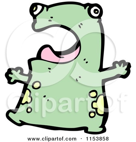 Cartoon of a Screaming Frog - Royalty Free Vector Illustration by lineartestpilot