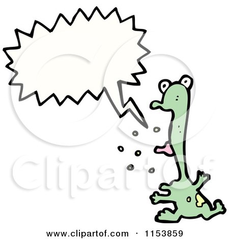 Cartoon of a Talking Frog - Royalty Free Vector Illustration by lineartestpilot