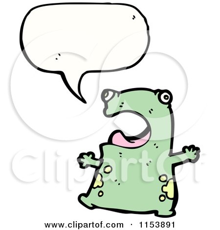 Cartoon of a Talking Frog - Royalty Free Vector Illustration by lineartestpilot