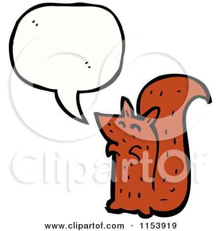 Cartoon of a Talking Squirrel - Royalty Free Vector Illustration by lineartestpilot
