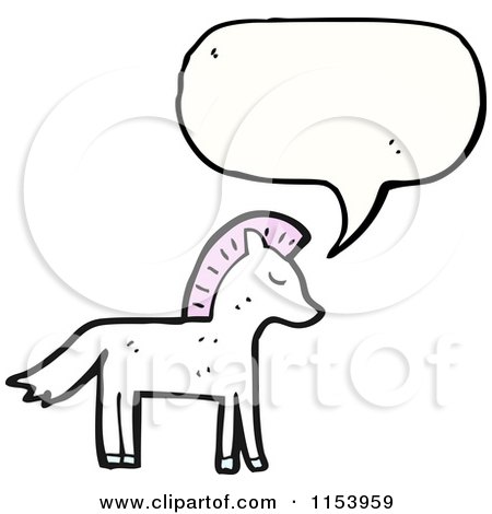 Cartoon of a Talking Horse - Royalty Free Vector Illustration by lineartestpilot