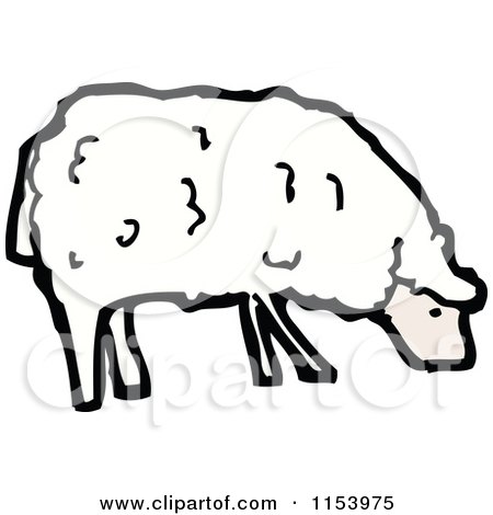 Cartoon of a Sheep - Royalty Free Vector Illustration by lineartestpilot