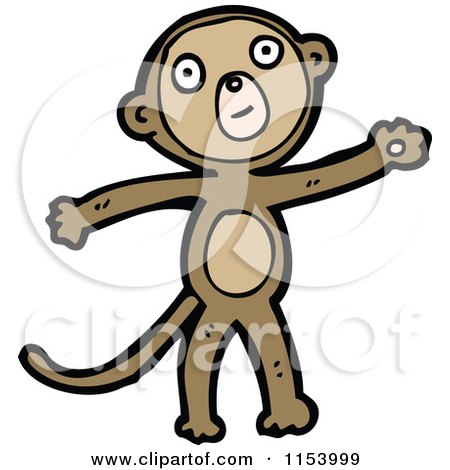 Cartoon of a Monkey - Royalty Free Vector Illustration by lineartestpilot