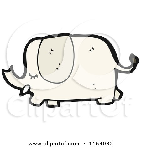 Cartoon of an Elephant - Royalty Free Vector Illustration by lineartestpilot