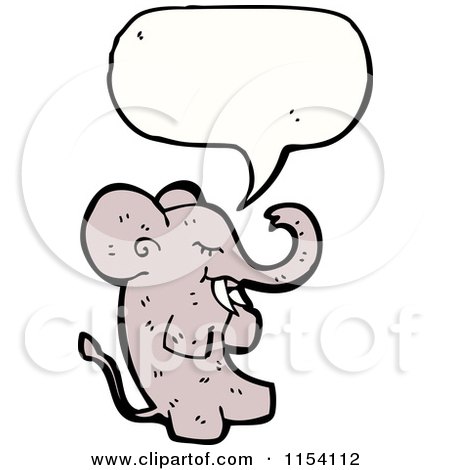 Cartoon of a Talking Elephant - Royalty Free Vector Illustration by lineartestpilot
