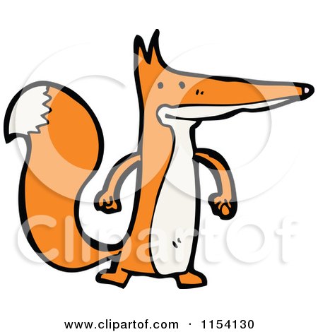 Cartoon of a Fox - Royalty Free Vector Illustration by lineartestpilot