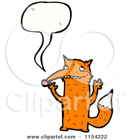 Cartoon of a Talking Fox - Royalty Free Vector Illustration by lineartestpilot