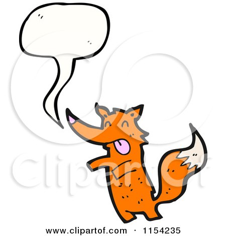 Cartoon of a Talking Fox - Royalty Free Vector Illustration by lineartestpilot