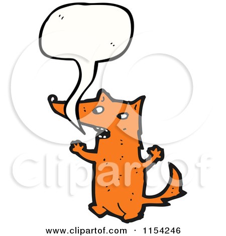 Cartoon of a Talking Fox - Royalty Free Vector Illustration by lineartestpilot