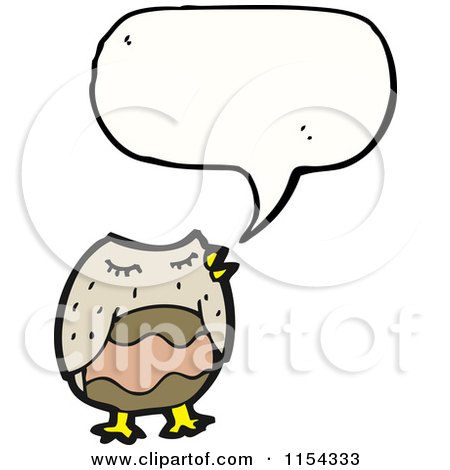 Cartoon of a Talking Owl - Royalty Free Vector Illustration by lineartestpilot