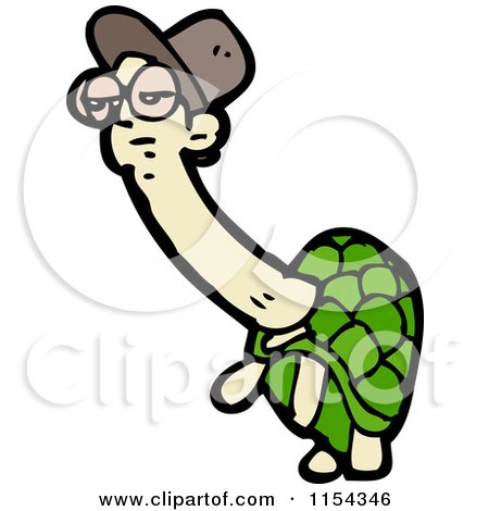 Cartoon of an Old Tortoise - Royalty Free Vector Illustration by  lineartestpilot #1154346