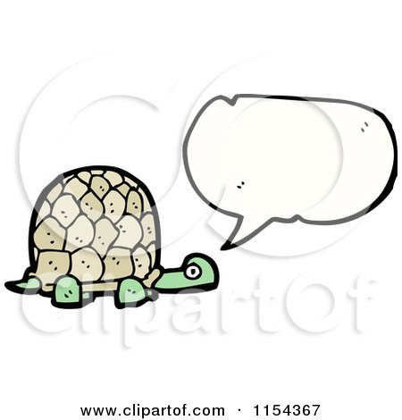 Cartoon of a Talking Turtle - Royalty Free Vector Illustration by lineartestpilot