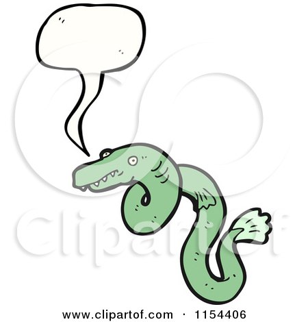 Cartoon of a Talking Eel - Royalty Free Vector Illustration by lineartestpilot