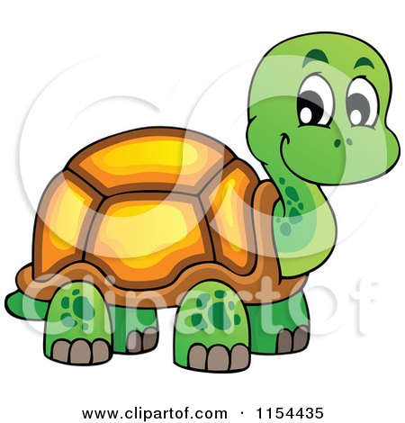 Cartoon of a Cute Turtle - Royalty Free Vector Illustration by visekart
