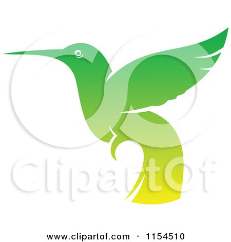 Clipart of a Green Hummingbird - Royalty Free Vector Illustration by Vector Tradition SM