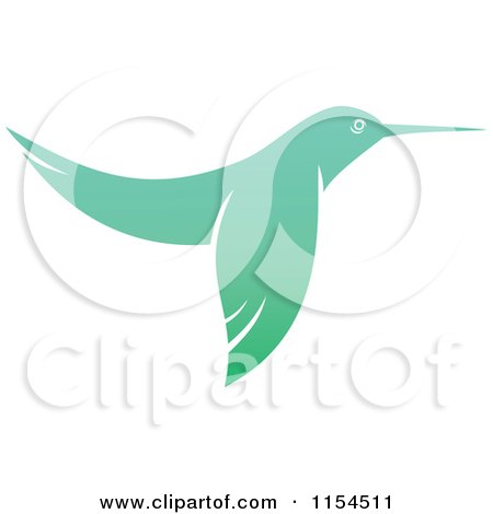Clipart of a Green Hummingbird - Royalty Free Vector Illustration by Vector Tradition SM