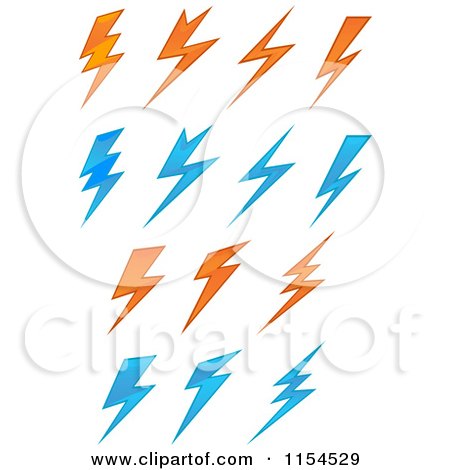 Clipart of Orange and Blue Bullets - Royalty Free Vector Illustration by Vector Tradition SM