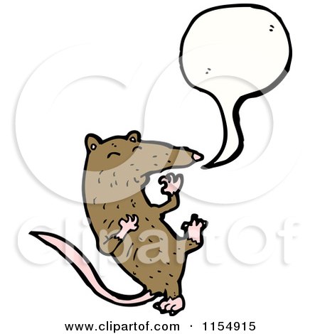 Cartoon of a Talking Rat - Royalty Free Vector Illustration by lineartestpilot