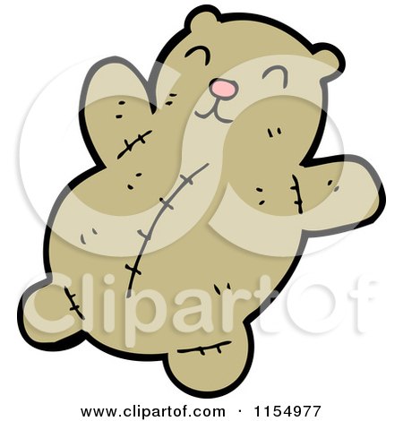 Cartoon of a Teddy Bear - Royalty Free Vector Illustration by lineartestpilot