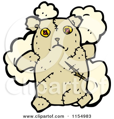 Cartoon of a Teddy Bear - Royalty Free Vector Illustration by lineartestpilot